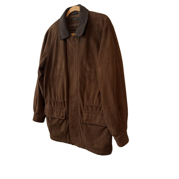 Claiborne Men's M Western Chore Sueded Jacket Quilt Lining Utility Barn Retro - Picture 2 of 11